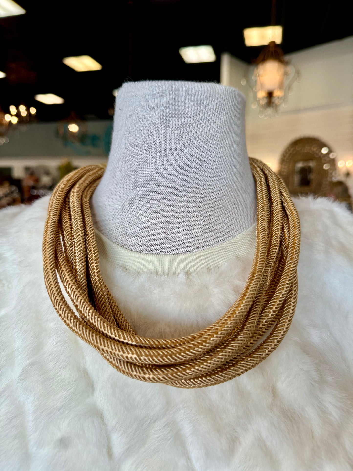 Rope Necklace: Camel