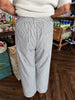 Pin Stripe Pants: Black