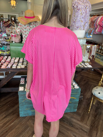 Soft Cotton Dress: Pink