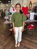 Martini Olive Sweater Top