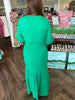 Green Eyelet Midi Dress