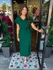 Xmas Silk Midi Dress