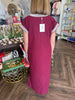Swirl Design Midi Dress: Wine