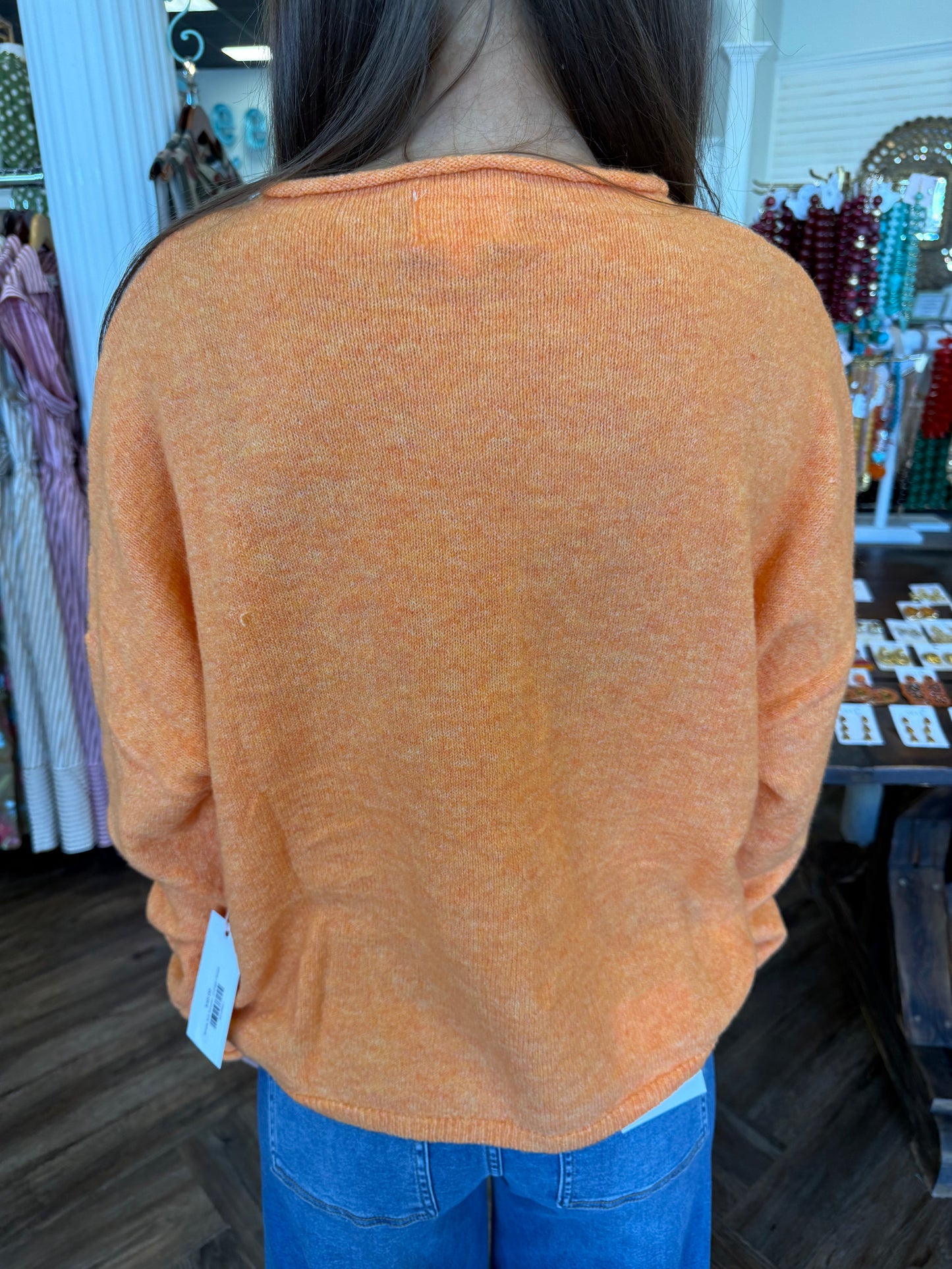Simply Soft Sweater: Orange