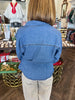 Soft Denim Peplum Top