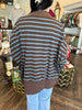 The Parker Mock Neck Top: Brown