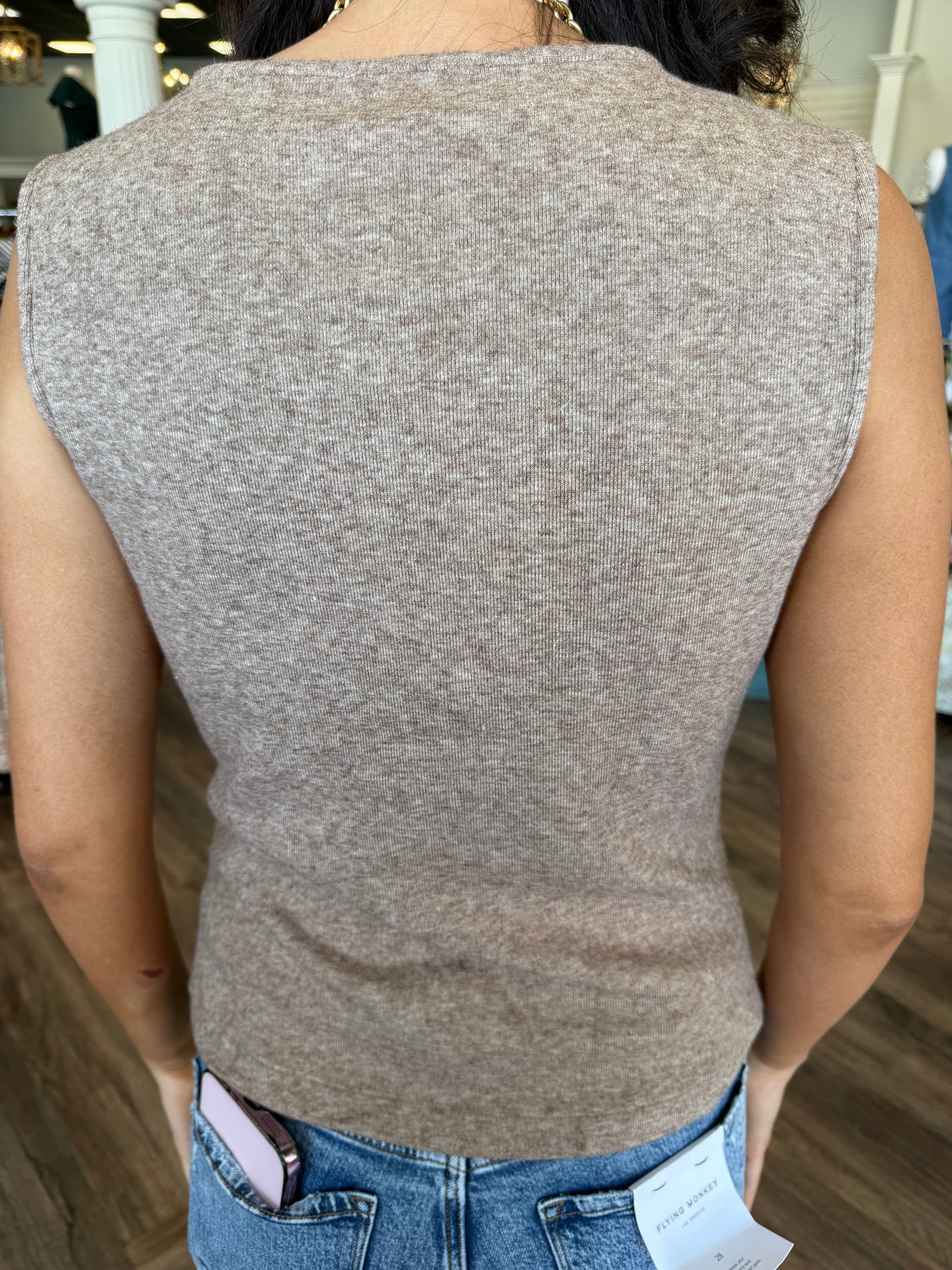 Cute As A Button Top: Mocha