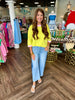 Oversized Colorblock Top: Lime