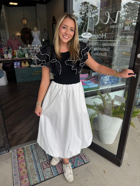 Classic Bubble Skirt: White