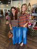 Effortless Sweater: Rust Stripe