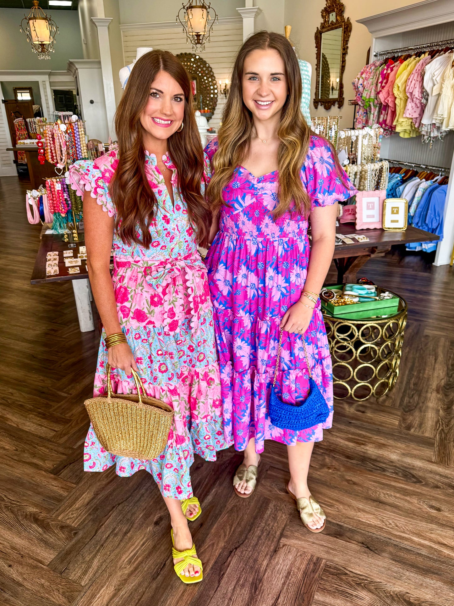 Blue Breeze Floral Midi Dress