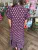 Dot Your Dreams Midi Dress: Wine