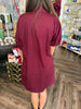 Cabernet Cutie Button Dress