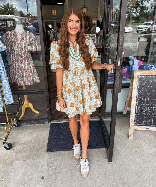 Seasonal Fall Flower Dress