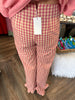 Pink Gingham Ruffle Pants