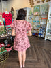 Denim Mauve Button Dress