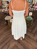Embroidery Shell Midi Dress