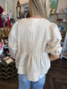 Cream Camille Pleated Blouse