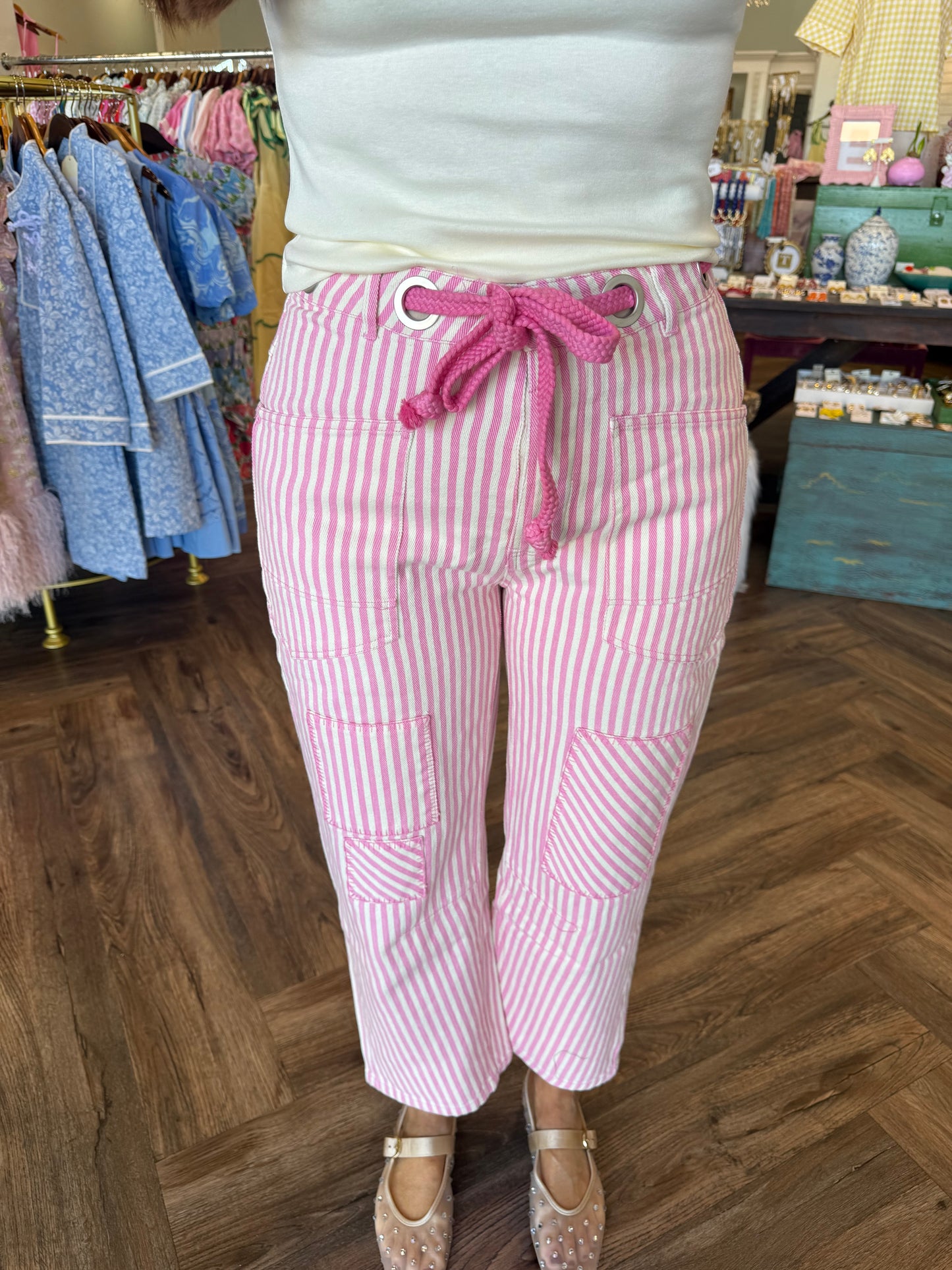 Pink Drawstring Pants