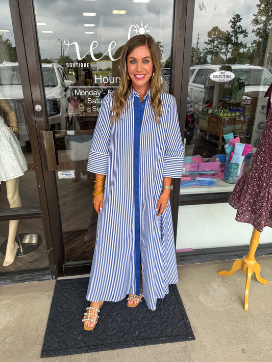 Ariel Classic Maxi Dress: Blue