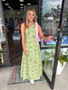 One Shoulder Garden Midi Dress