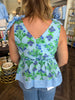 Blue Blooming Belle Tank Top
