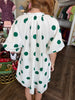Green and White Polka Dot Mini