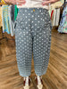 Denim Polka Dot Pants