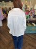 Ava Button Down Blouse: White