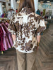 Falling For Florals Top: Brown