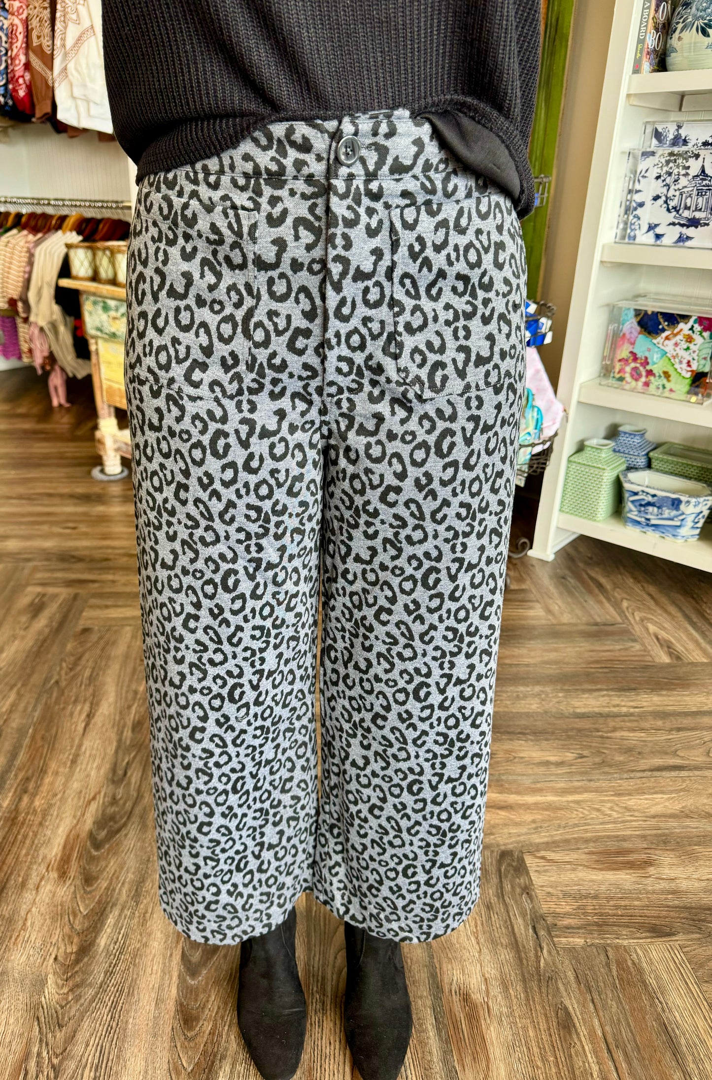 Charcoal Cheetah Pants