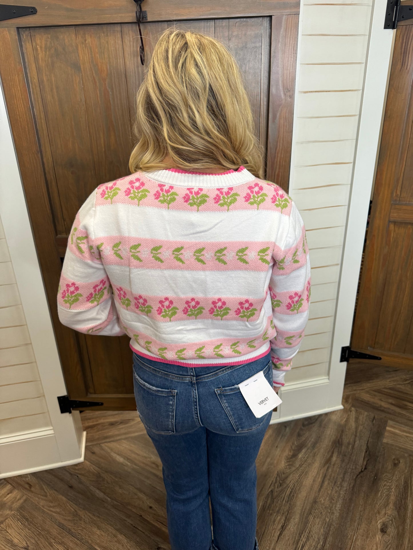 Love Fancy Pink Flower Cardigan