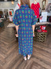 Maple and Navy Midi Dress