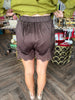 Satin Lace Short: Brown