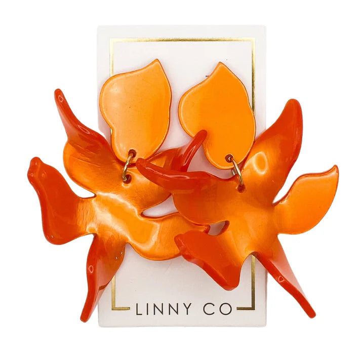 Flora - Metallic Orange: Earrings