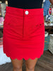 Scalloped Skirt: Red
