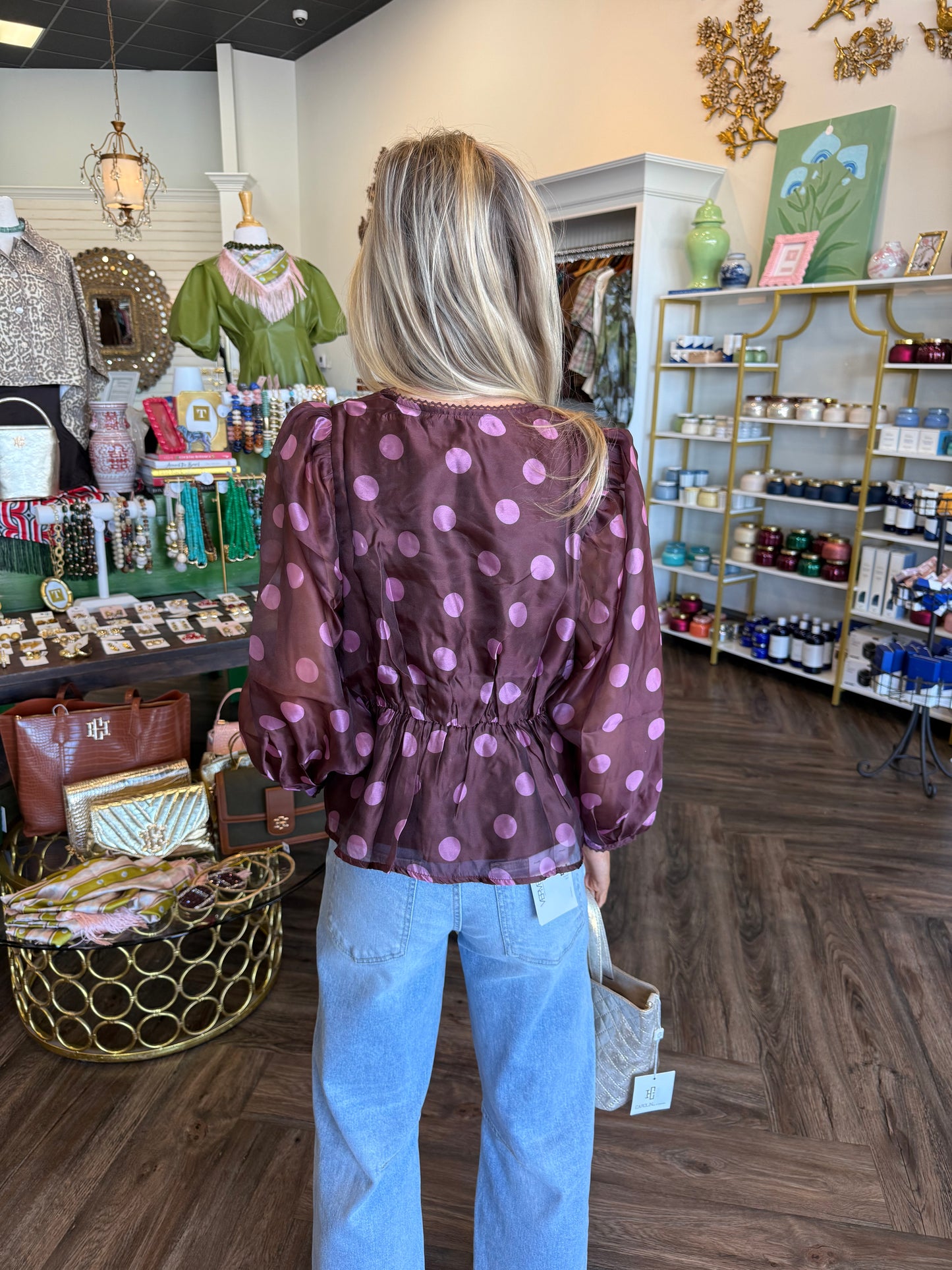 Plum Perfect Dot Top