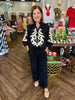 Pearl Button Applique Top