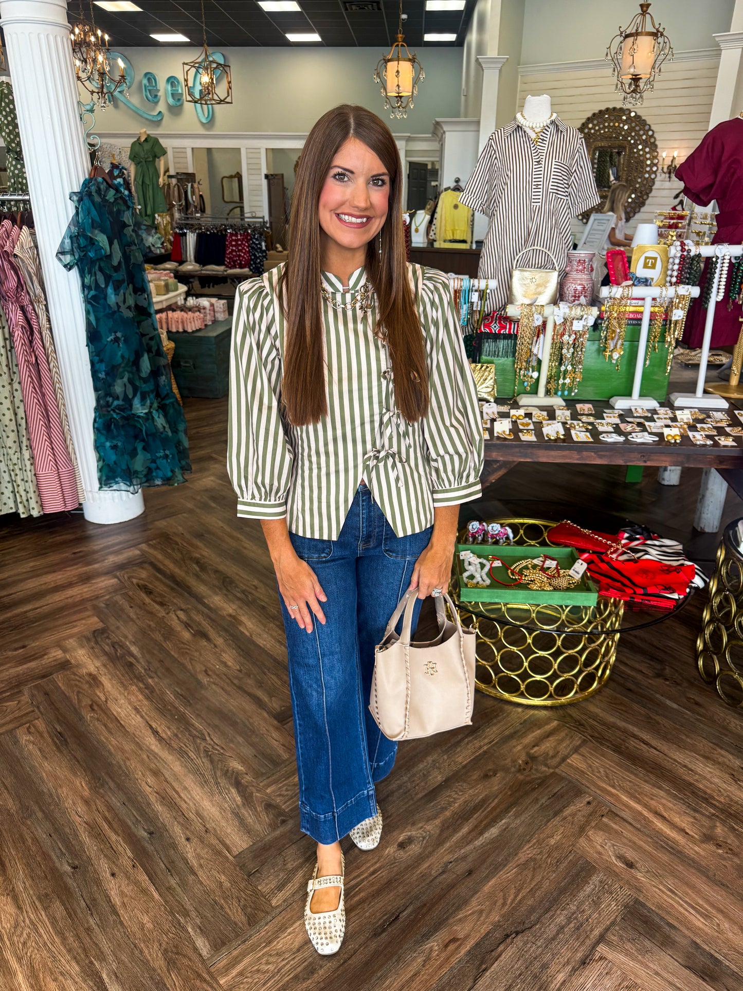 Diagonal Tie Stripe Top