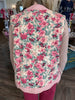 Corduroy Floral Vest: Pink