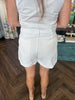 Horsebit Pocket Shorts: White