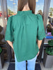 Olive Embroidered Sleeve Top