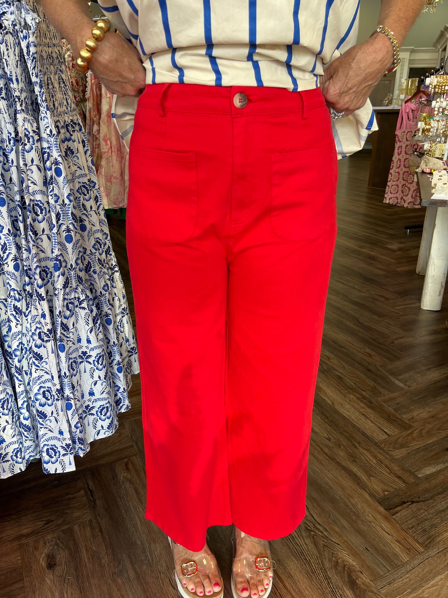 Red Alden Pants