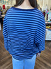 Navy Striped Top