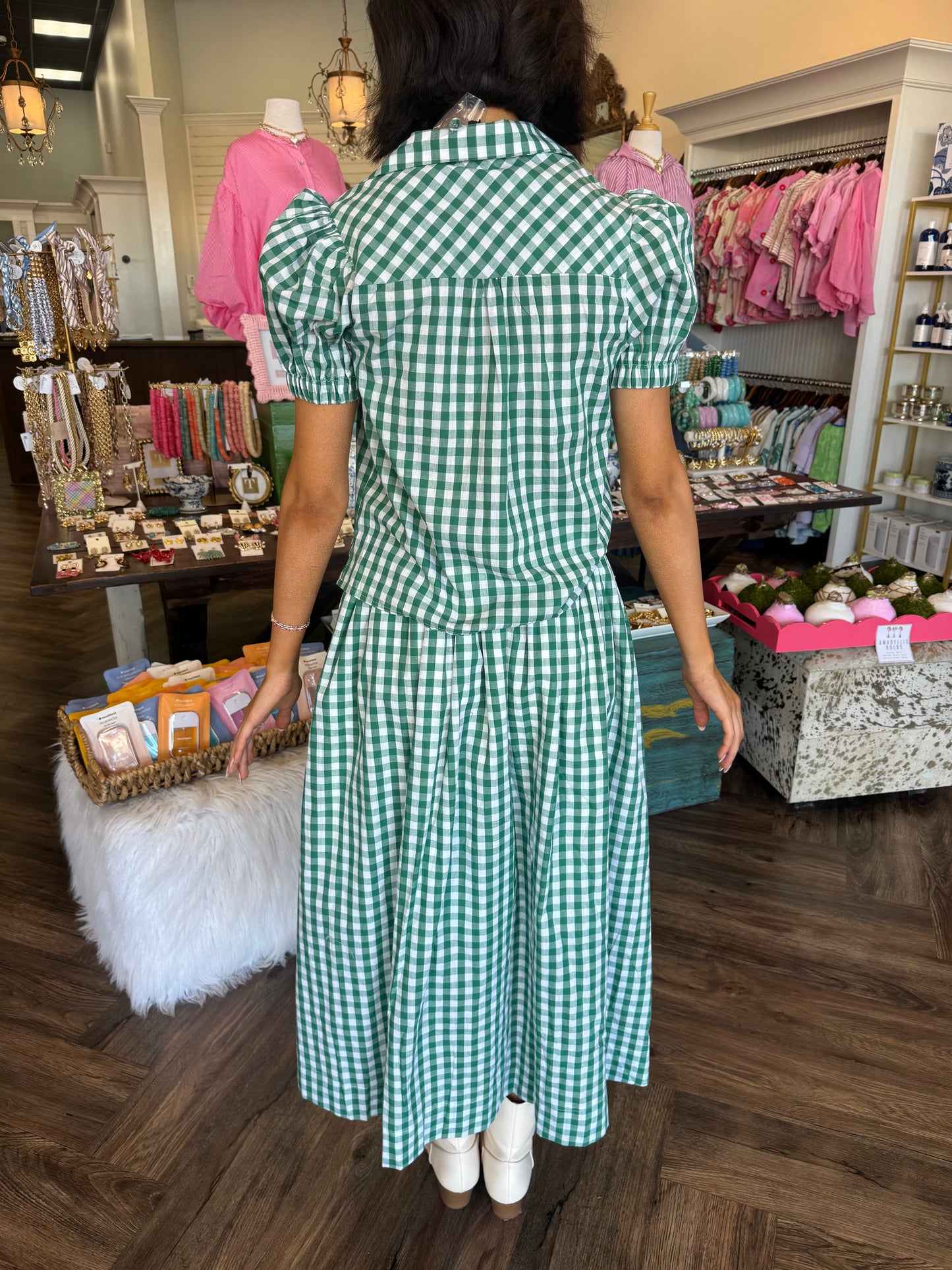 Masters Green Plaid Skirt