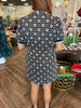 Classic Textured Drawstring Dress