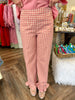 Pink Gingham Ruffle Pants