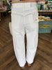 Vervet High Barrel Jeans: White