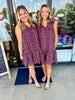 Maroon Embroidered Tank Dress