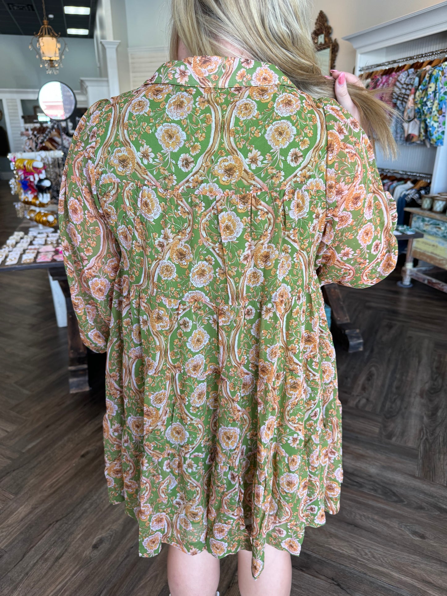 Olive Garden Button Dress